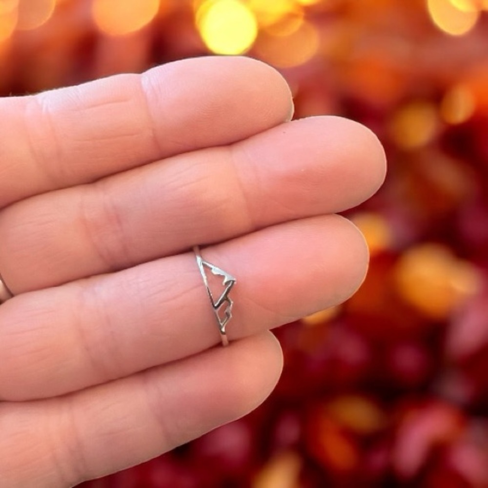 Dainty Mountain Ring .925 Solid Sterling Silver - image 5
